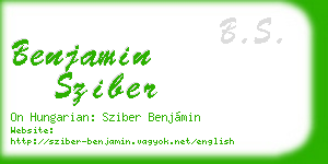 benjamin sziber business card
